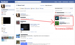 Facebook Status: Downloading Portal - Complete Screenshot