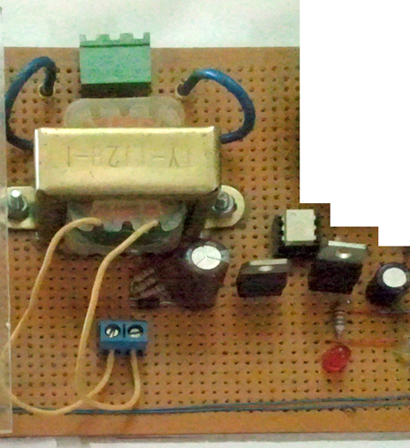 Power Supply Portion - AC Supply to 5V DC with Zero Crossing Detection